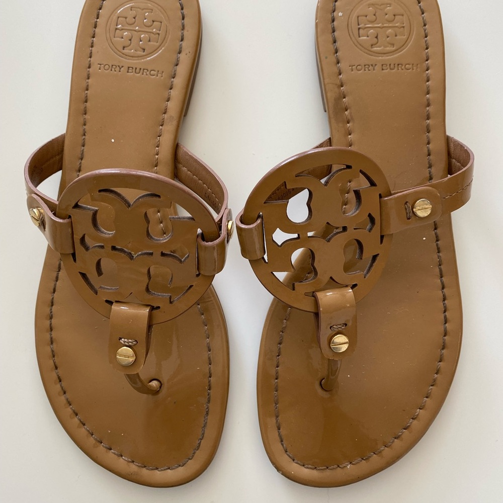 Tory Burch Miller Sandal Nude Patent size 7.5